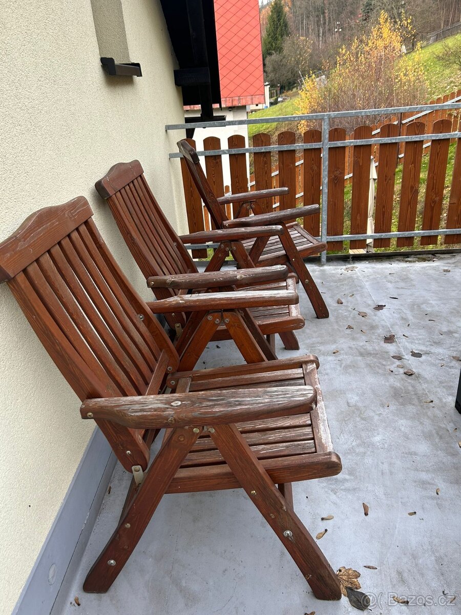 zahradní nábytek / polohovatelné židle 6ks - 2