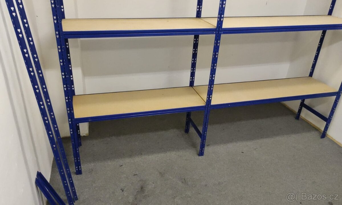 4-Policový regál 120x60 - výška 250 cm - 220 kg/polici - 2