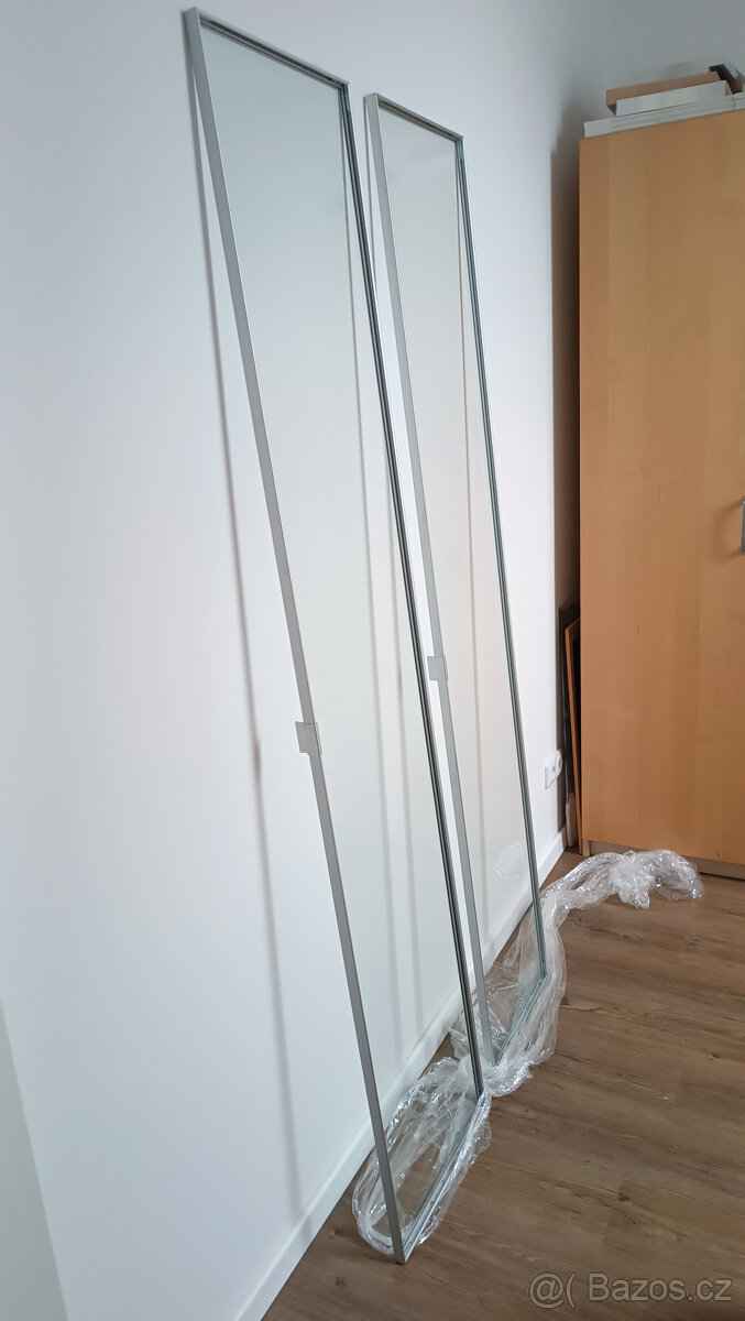 2x hliníkové prosklené dveře ke skříni IKEA BILLY - 2