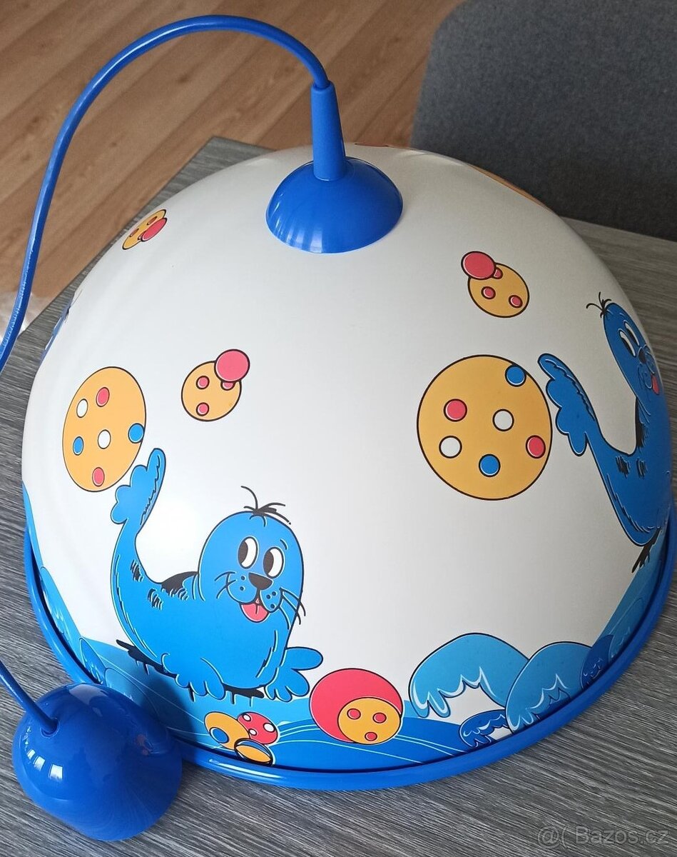 DĚTSKÝ LUSTR - MODRÝ nebo hnědý okraj TULEŇ - 2