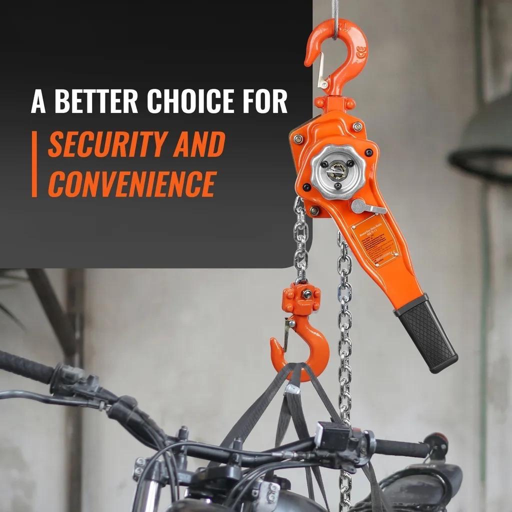 Pákový kladkostroj 1,5T, G80 řetěz 270 cm - 2