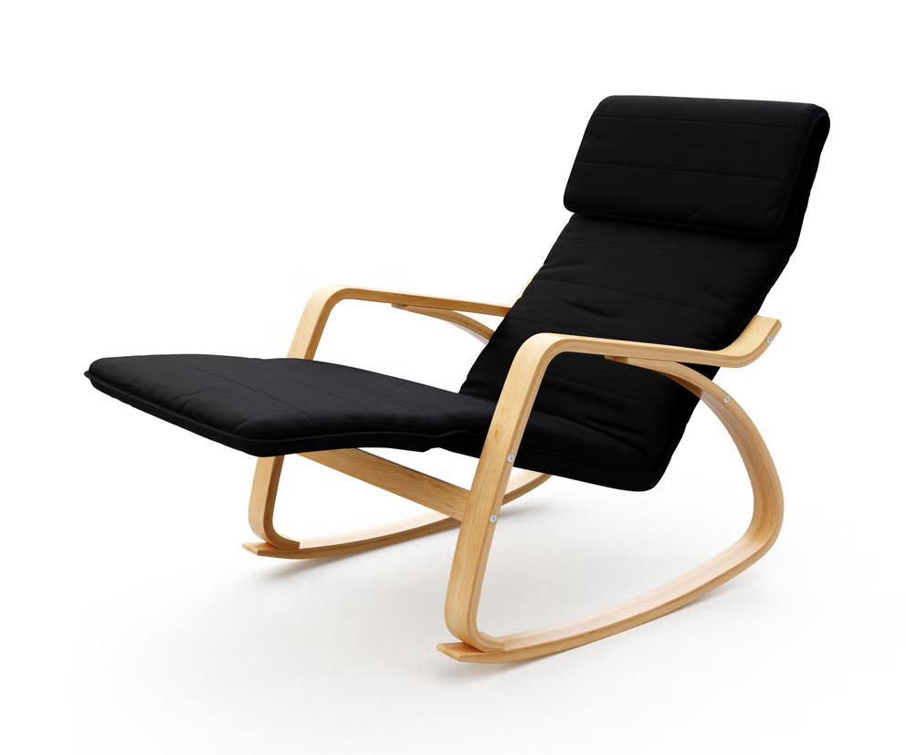 Houpací křeslo ELLAN, černé - 2