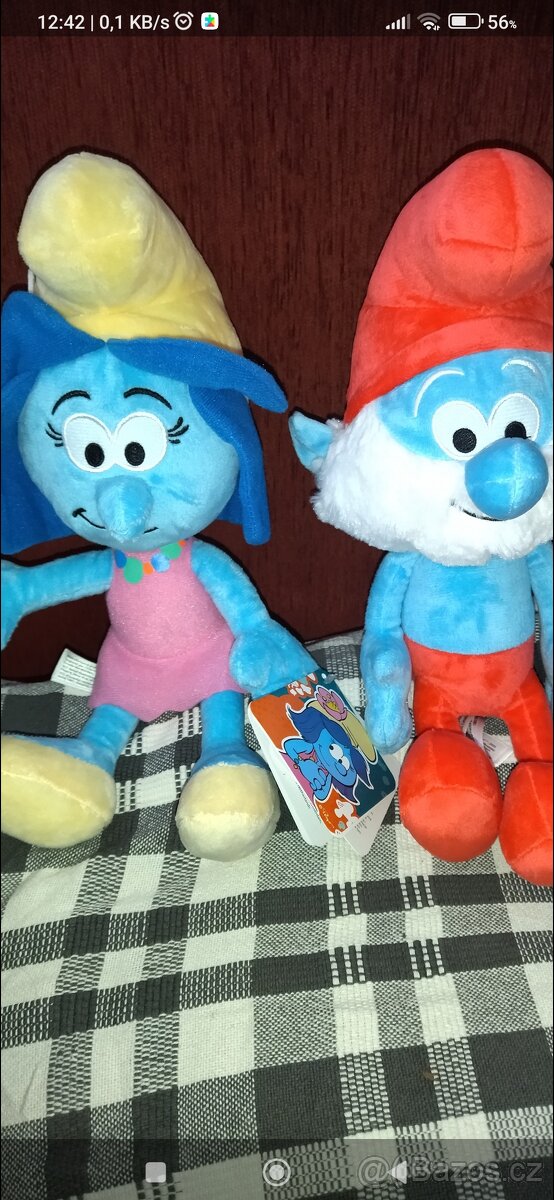 Billa plyšáci Šmoulové,vesmír,zelenina - 2