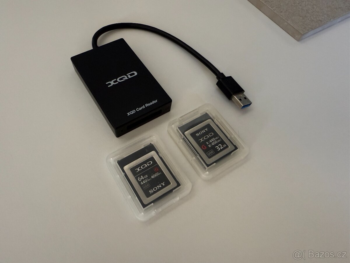 Paměťové karty XQD 32GB + 64GB a čtečka karet - 2