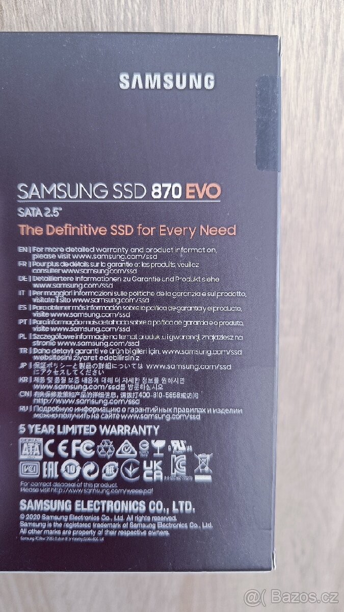 NOVÝ Samsung 870 EVO SSD disk 2TB, SATA 2.5" - 2