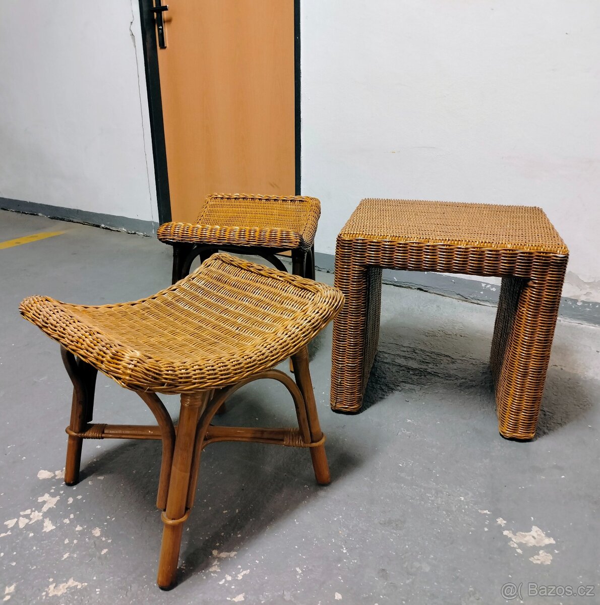 Ratanový stůl a 2 stoličky - 2