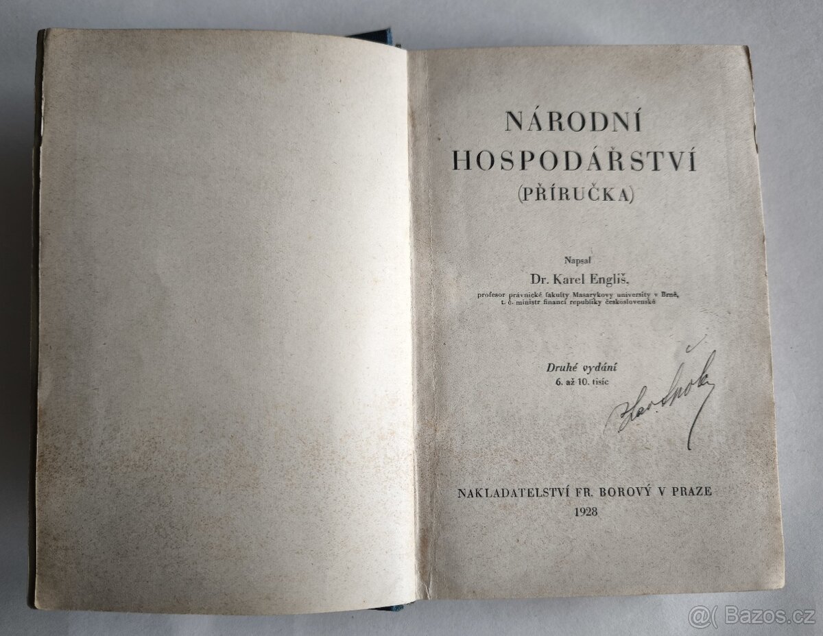 Národní hospodářství – Karel Engliš - 2