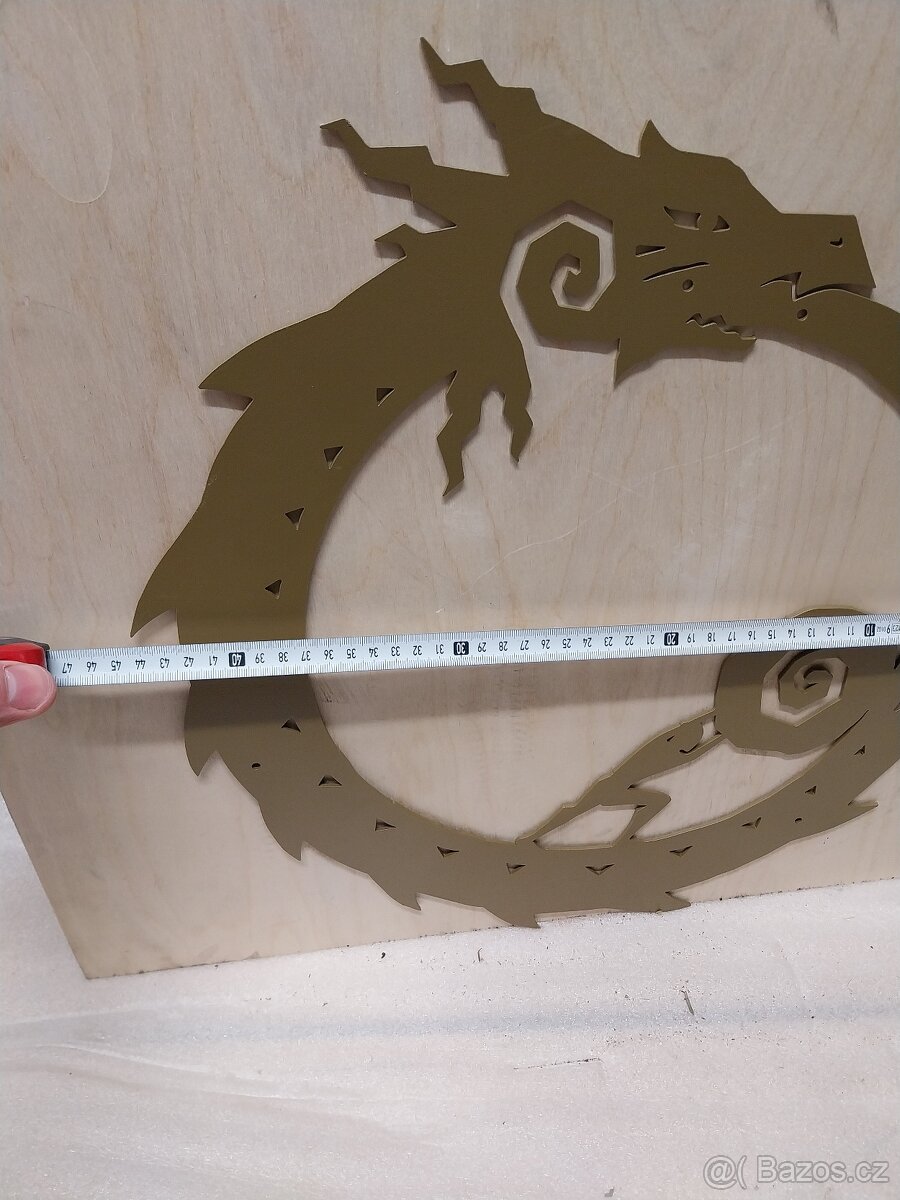 Plechový obraz na stěnu - uroboros - 2