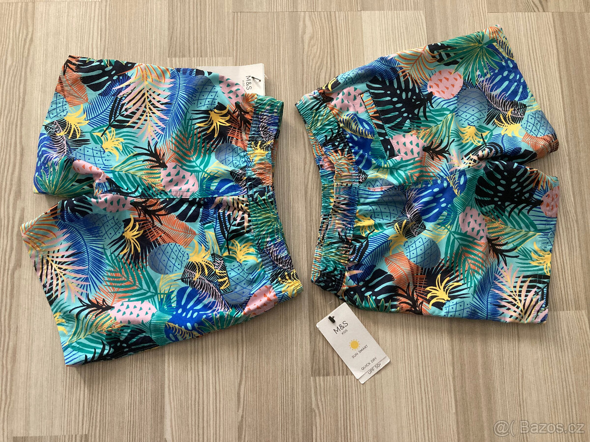 2x plavky M&S, v. 128 NOVÉ - 2