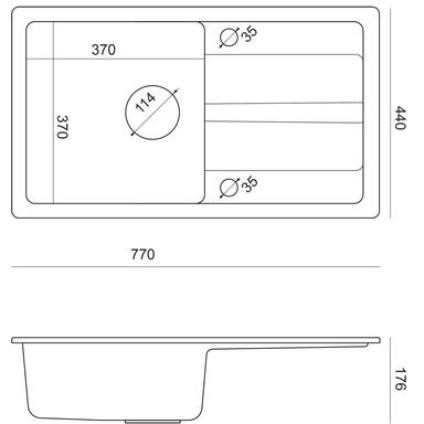 KUCHYŇSKÝ GRANITOVÝ DŘEZ STEINER VIVARO + SIFON - 2