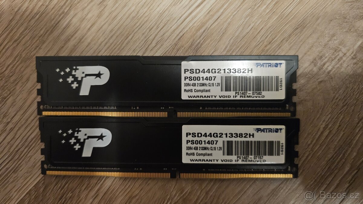 Patriot 2 x 4gb 2133MHz DDR4 - 2