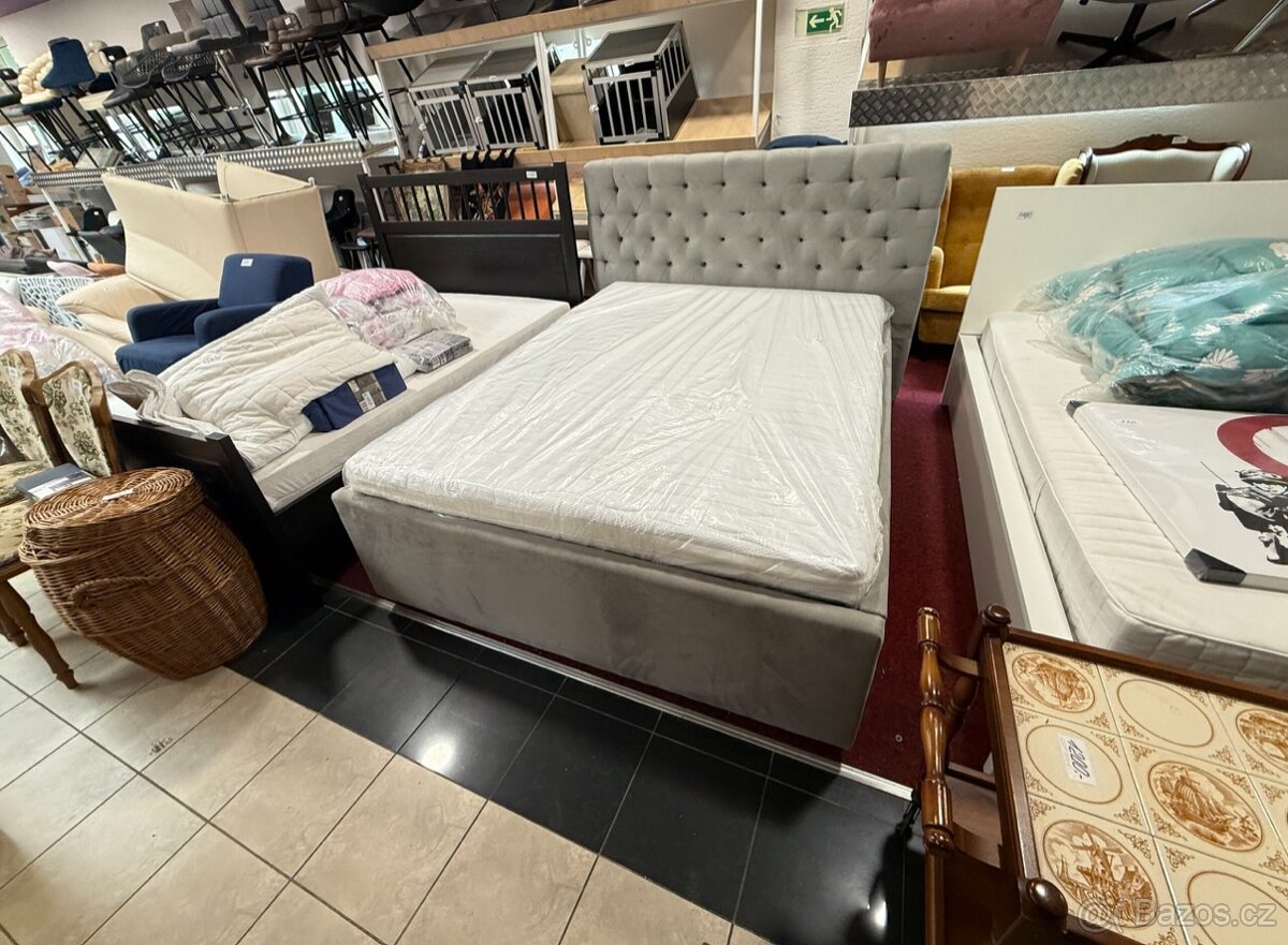 Postel 140x200 KOMPLET vč. matrace NOVÁ 2. jakost - 2