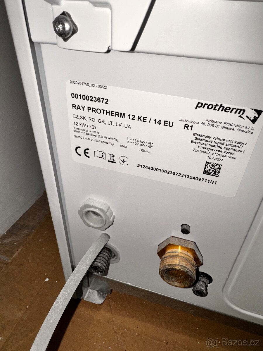 Prodám zánovní elektrokotel Porotherm 12 Kw - 2