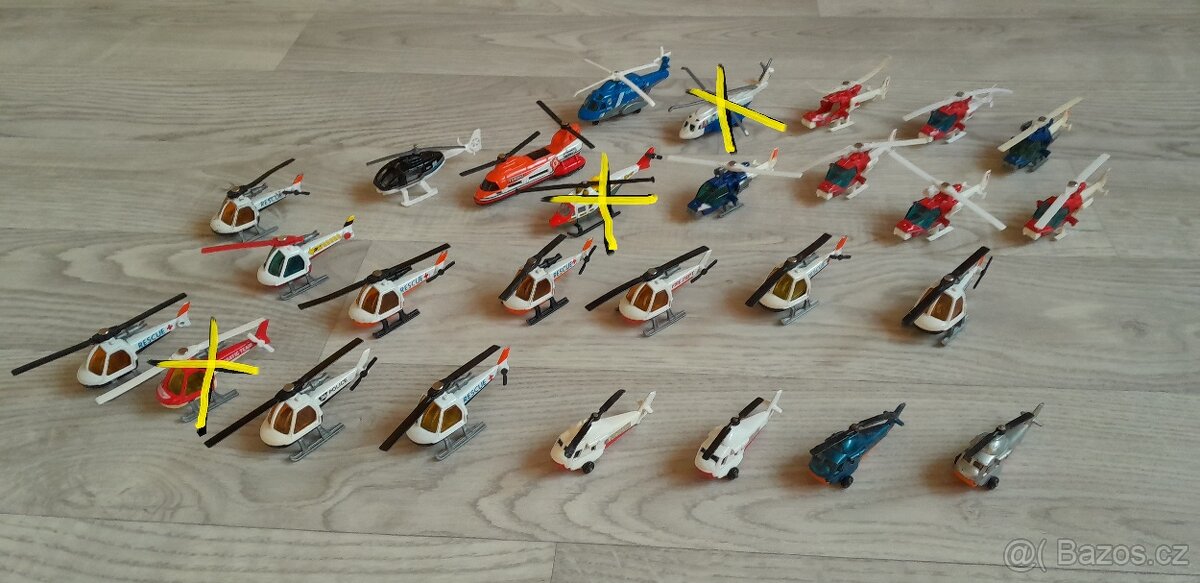 letadla vrtulníky Matchbox, Majorette a další - 2