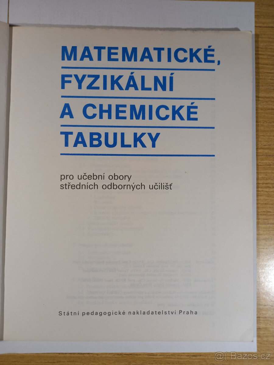 Matematické, fyzikální a chemické tabulky - 2