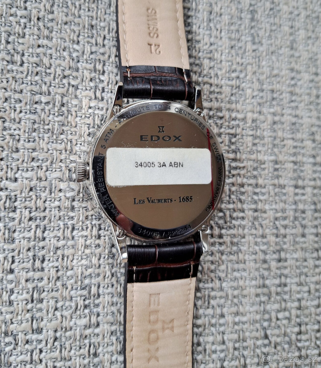 Edox Les Vauberts Day Retrograde Model: 34005-3A-ABN - 2