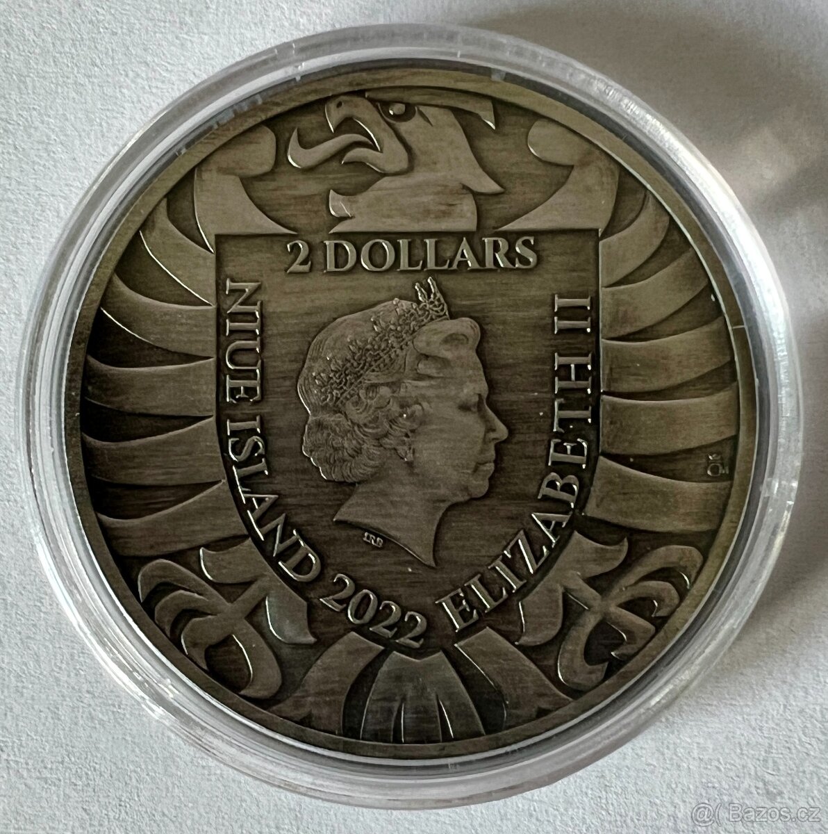 Stříbrná sběratelská mince - Niue Český lev starožitný 1oz - 2