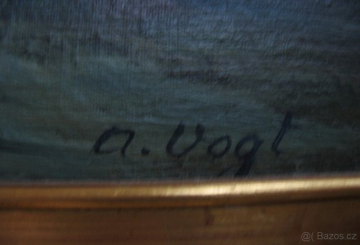 A.Vogt-Noční krajina olejomalba - 2