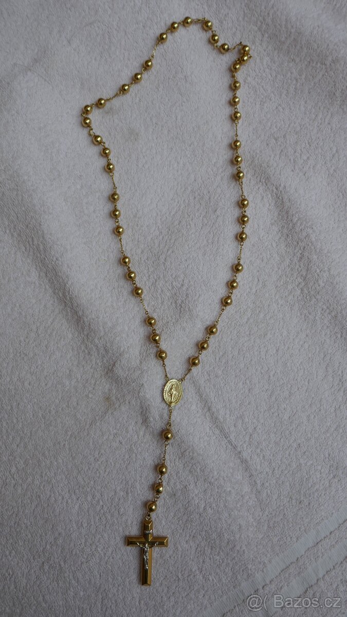 ZLATÝ RŮŽENEC 36.8G//76CM - 2