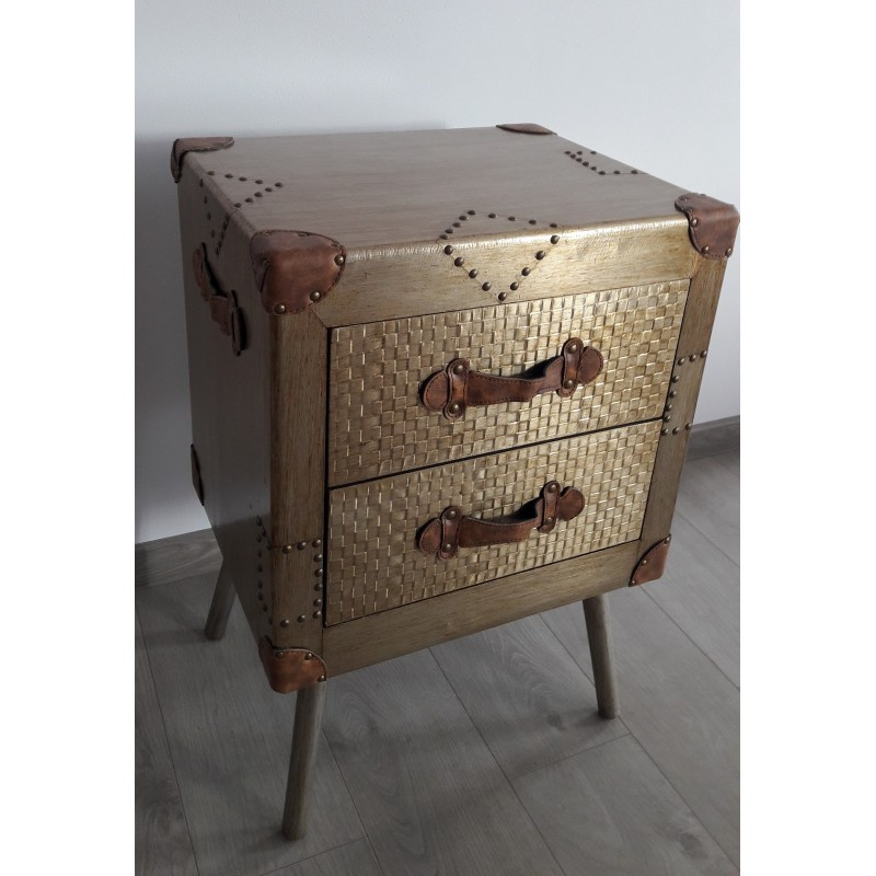 Průmyslový měděný stůl 2 zásuvky Nové - 2