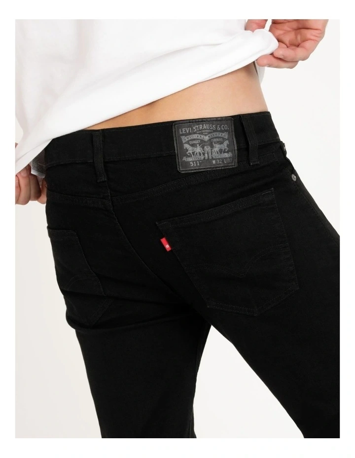 LEVIS PÁNSKÉ STREČOVÉ SLIM JEANS BLACK W34 L 30- L - 2