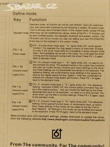 Optická mechanická herní klávesnice GK61 - 2
