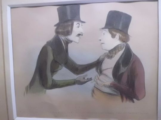 Starožitné Ručně Kolorované Litografie CHEZ AUBERT cca 1830 - 2