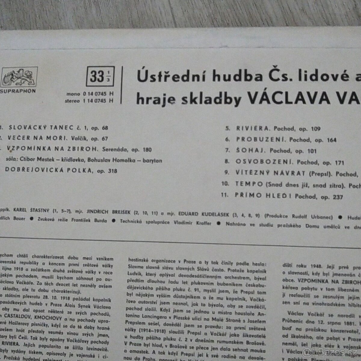 Vinyl Skladby Václava Vačkáře - 2