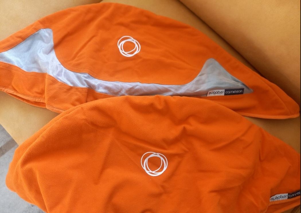 Bugaboo chameleon 4 dilny set: 2strisky+2potahy oranžová - 2