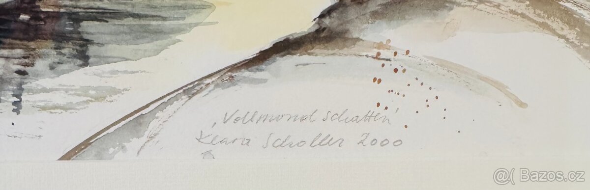 Obraz akvarel „Vollmond Schatten“ - 2
