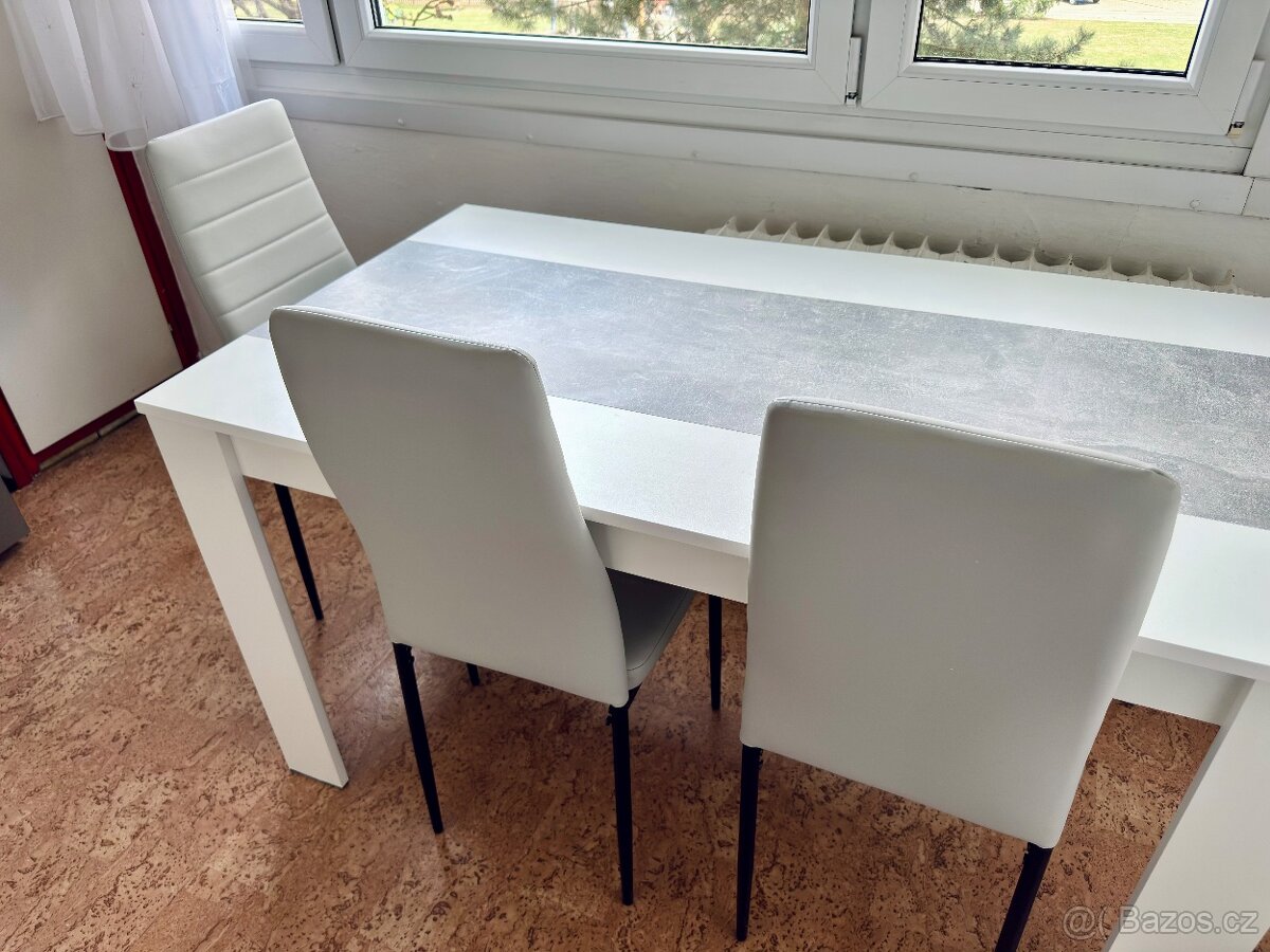 Moderní jídelní set - stůl + 4 židle - 2