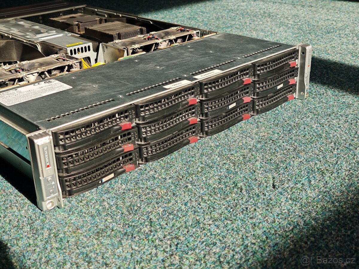 Supermicro dual node 2U 6027TR-D71RF+, 384GB RAM - 2