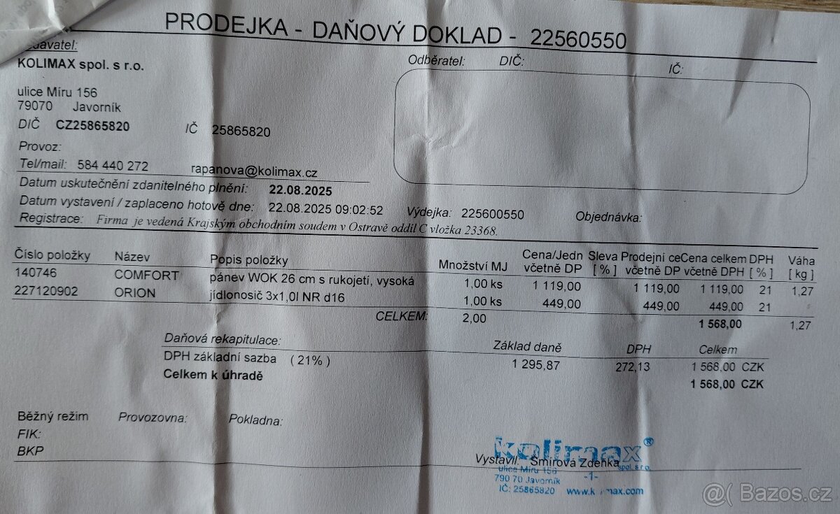 pánev WOK 26 cm, nerezová , zcela nová - 2