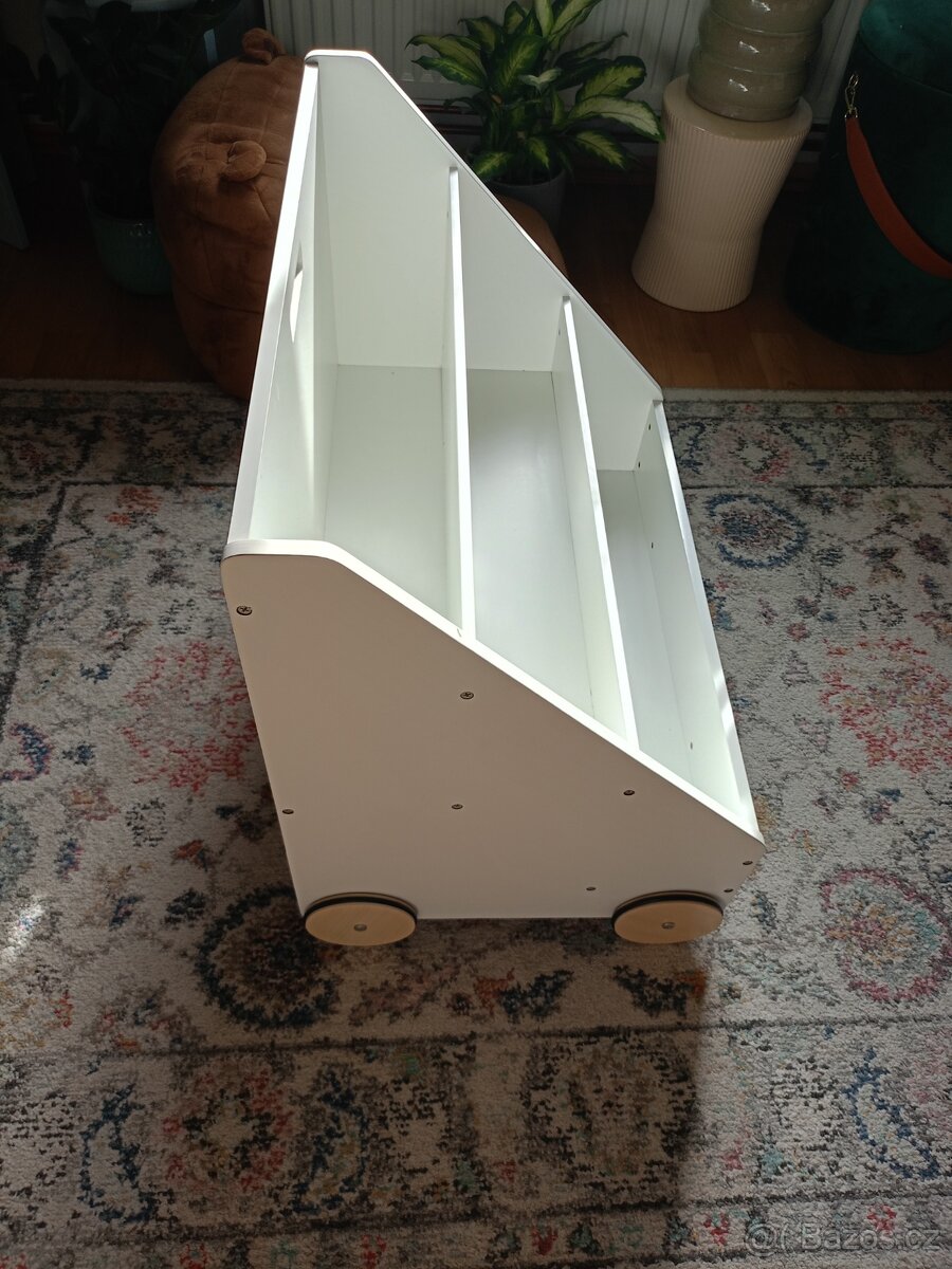 Dětská knihovna Pinolino s kolečky, bílá - 2