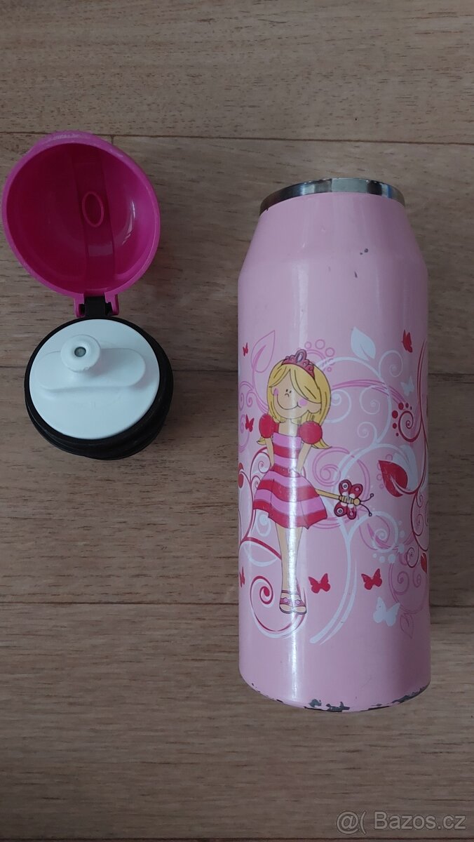 Retro: 4 x skleničky na víno, 3 x hrnek; termoska - 2