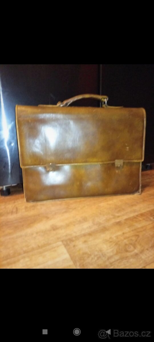 Retro aktovka pravá kůže - 2
