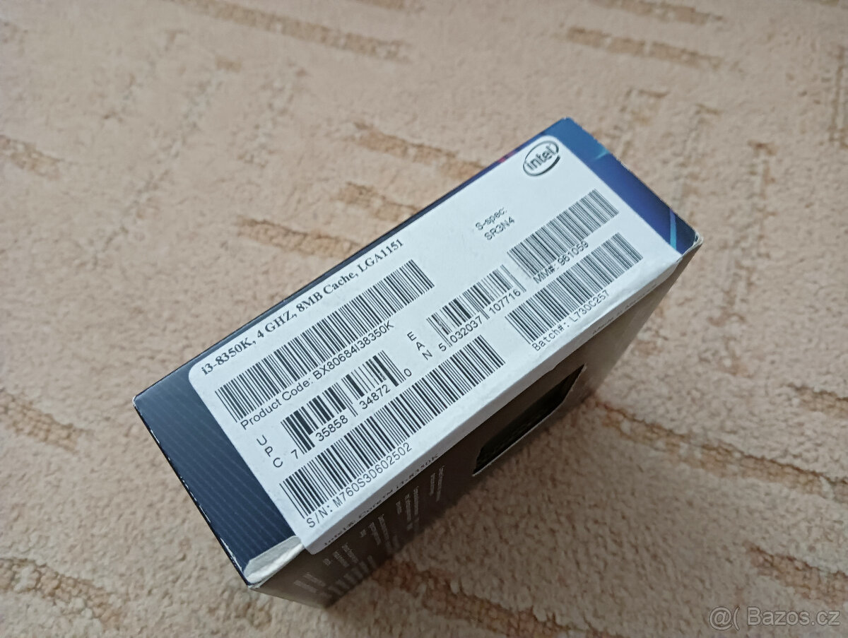 CPU Intel Core i3-8350K, sock. 1151 - 2