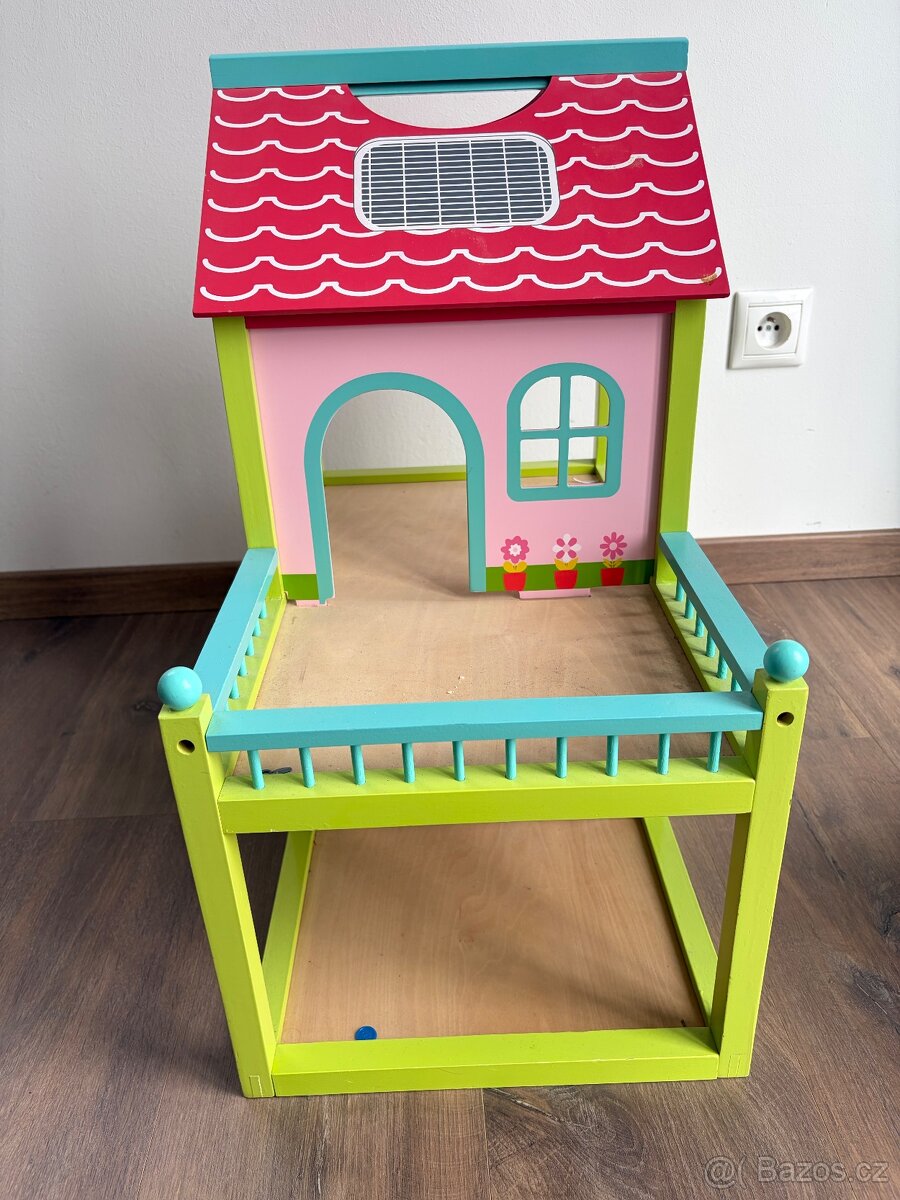 Dětský dřevěný domeček včetně vybavení - 2