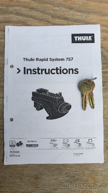 Střešní nosiče Thule WingBar 962 135cm + patky 757 - 2