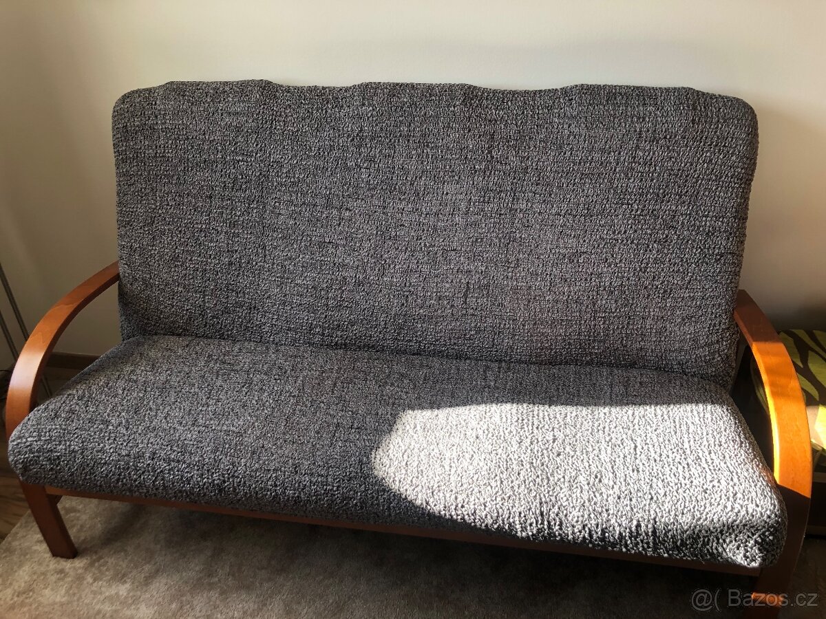 Hnědý odlehčeny gauč - 2