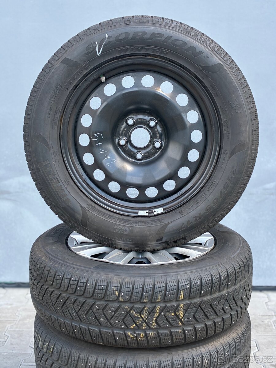 215/65 R17 5x112| Originální sada plechových disků - 2