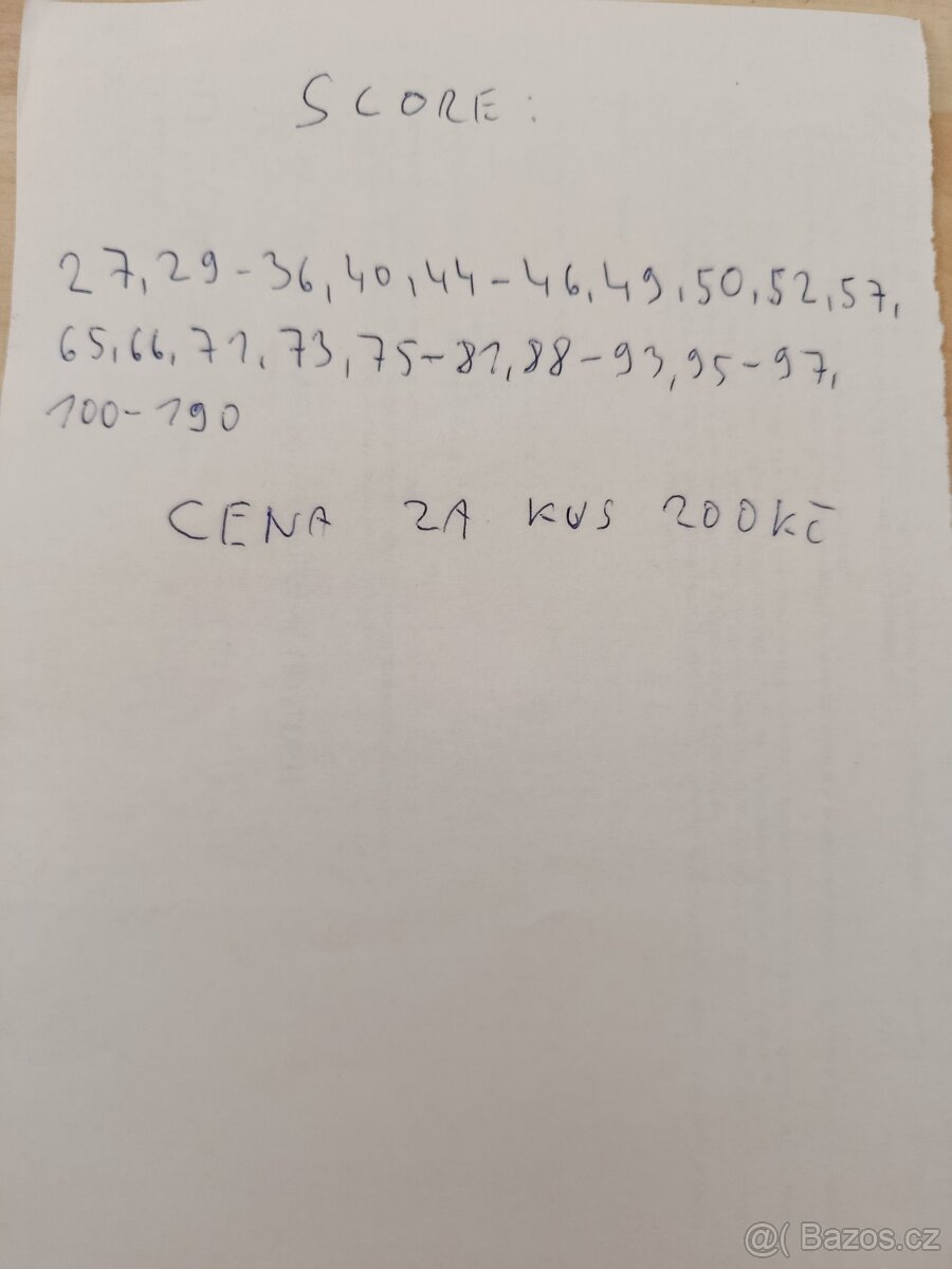 Score 27 až 190 - 2