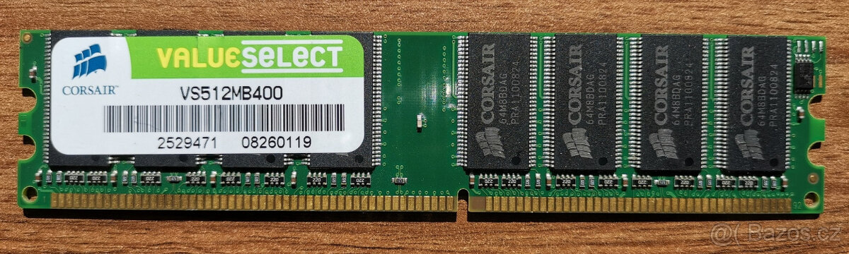 DDR 2GB (4x512MB) Corsair Value Select - 2