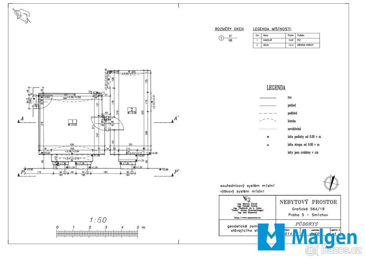 Pronájem kanceláře 28 m², Praha - Smíchov, ev.č. 98250902 - 2