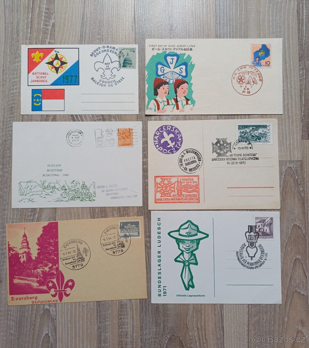 Staré skautské obálky,koresponďáky - 2