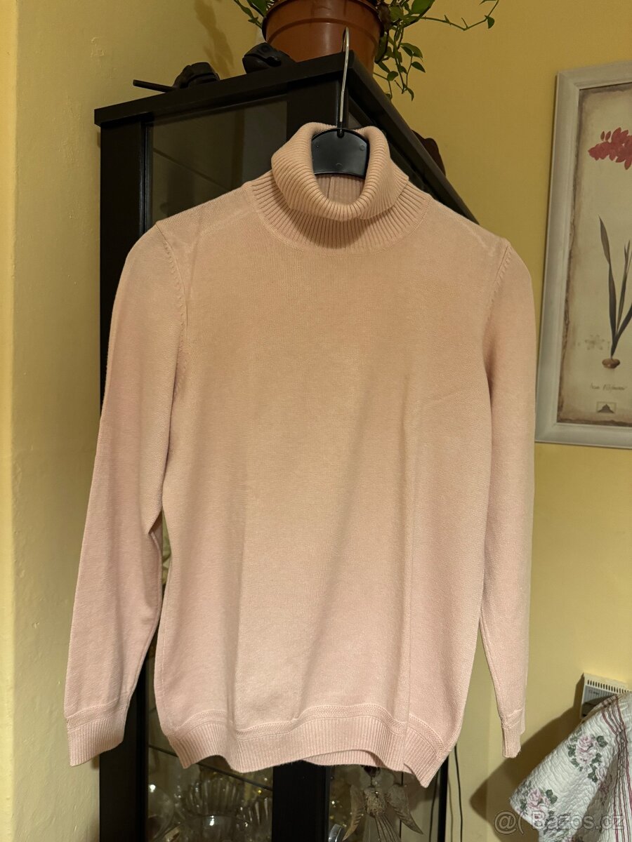 Dámský růžový rolak M - 2