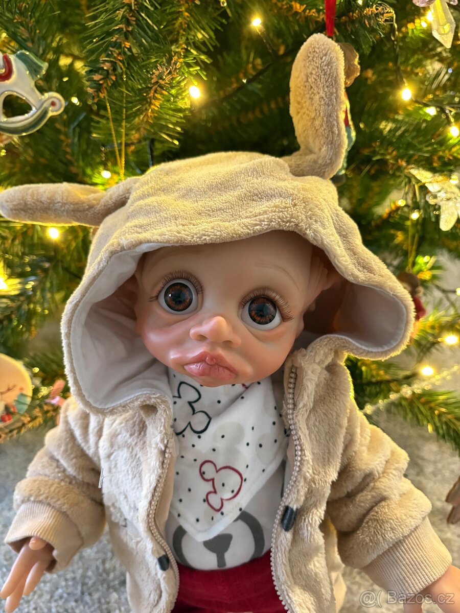 Reborn panenka-vánoční skřítek. - 2
