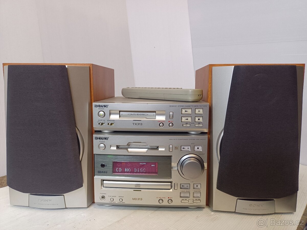 SONY věž TX-313 + MD313 dva díly, Minidisc,CDrádio,tape deck - 2