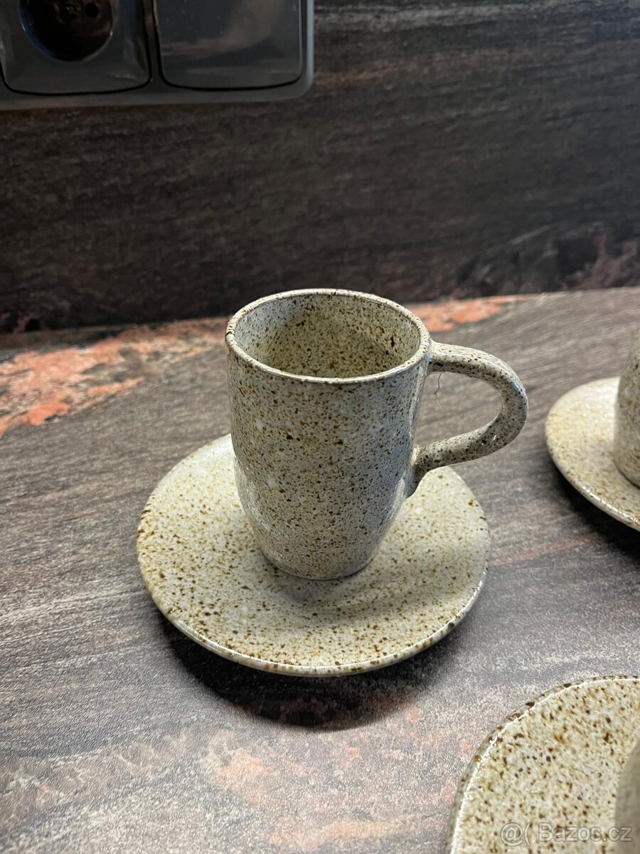 Keramické podšálky s hrníčky 4ks - 2