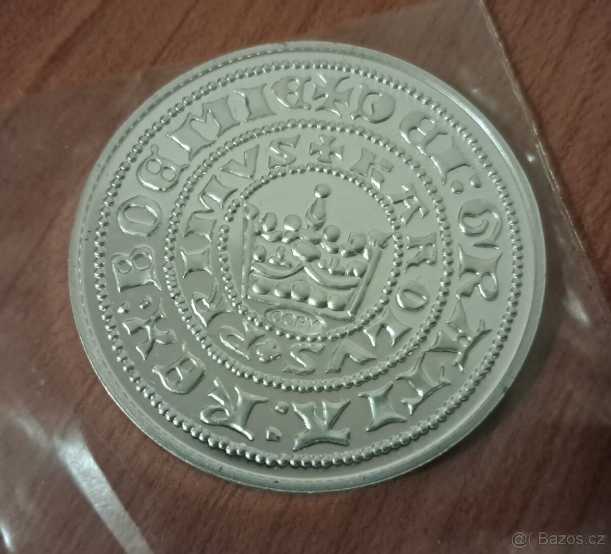 Replika Pražský groš Karla IV. proof, 40 mm - 2